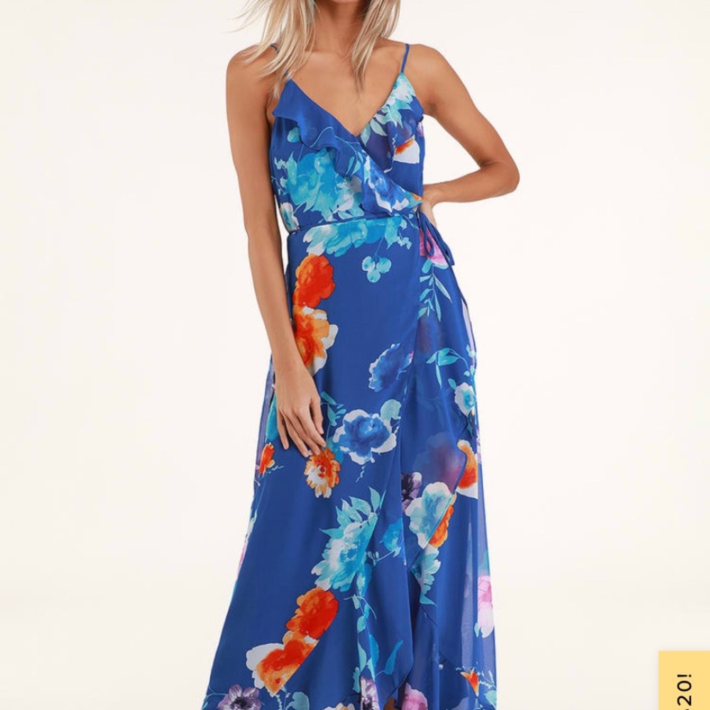 Lulus wrap maxi dress